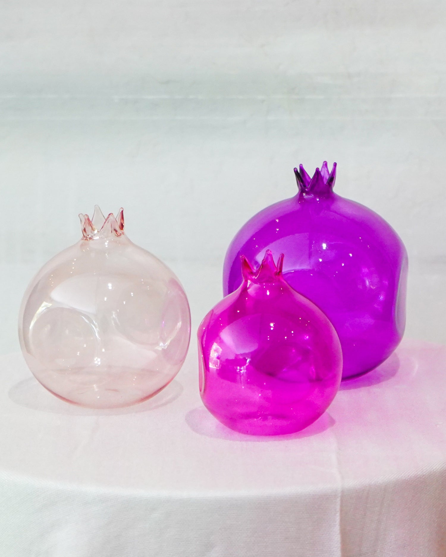 Pomegranate Plain Glass- Set of 3