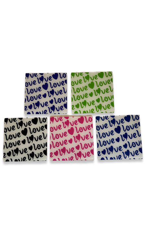 Acrylic Placemats - Love - Set of 5
